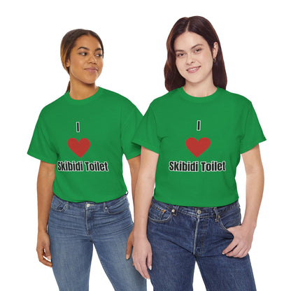 'I heart Skibidi Toilet' Tee